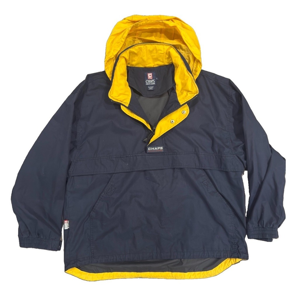 Vintage 90s Chaps Ralph Lauren Anorak Jacket Mens Large Navy Sailing Pullover